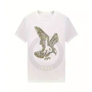 Camisetas de diamantes de imitación de secado rápido para hombres, camisetas de diamantes de imitación para hombres teñidos lisos, camisetas de diamantes de imitación para hombres de bajo precio - Product Image 1