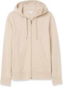 Sudadera con Capucha y Cremallera Completa de Felpa 100% Algodón Vintage con Bolsillos, Diseño Sólido, Impermeable para Hombre, Otoño - Product Image 6