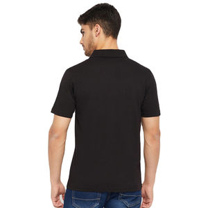 Fabricante 100% algodón hombres Polo camisetas transpirable manga corta de punto Casual patrón sólido bordado más bordado - Product Image 4