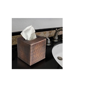 Wholesale Modern Brass <b>Tissue</b> Box and Decorative Home Bathroom Container <b>Tissue</b> <b>Paper</b> in Box for Selling - Product Image 2