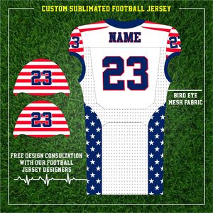 Customized American Football Jerseys Wholesale Cheap Price Sublimated Design Top American Football Jersey Manufacturer - Product Image 3