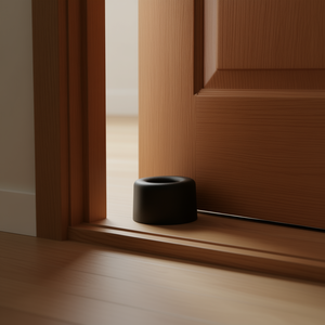 Black Rubber Door Buffer <b>Draft</b> <b>Stopper</b> 30 mm with 34 mm Height Dowel Mounting-Pack Size 50 - Product Image 3