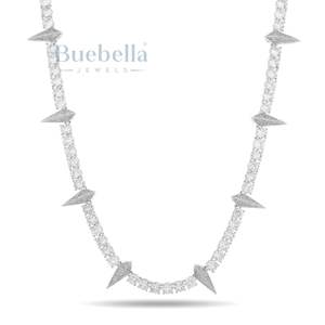 Venta caliente 925 Plata 14K Chapado en oro 5mm Moissanite Diamond Wakanda Tennis Cadena Collar para hombres - Product Image 4