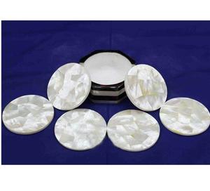 Posavasos de fregona de decoración de mesa de diseños personalizados de alta calidad para mesa de centro de la India Posavasos de incrustaciones de fregona hechos a mano - Product Image 1