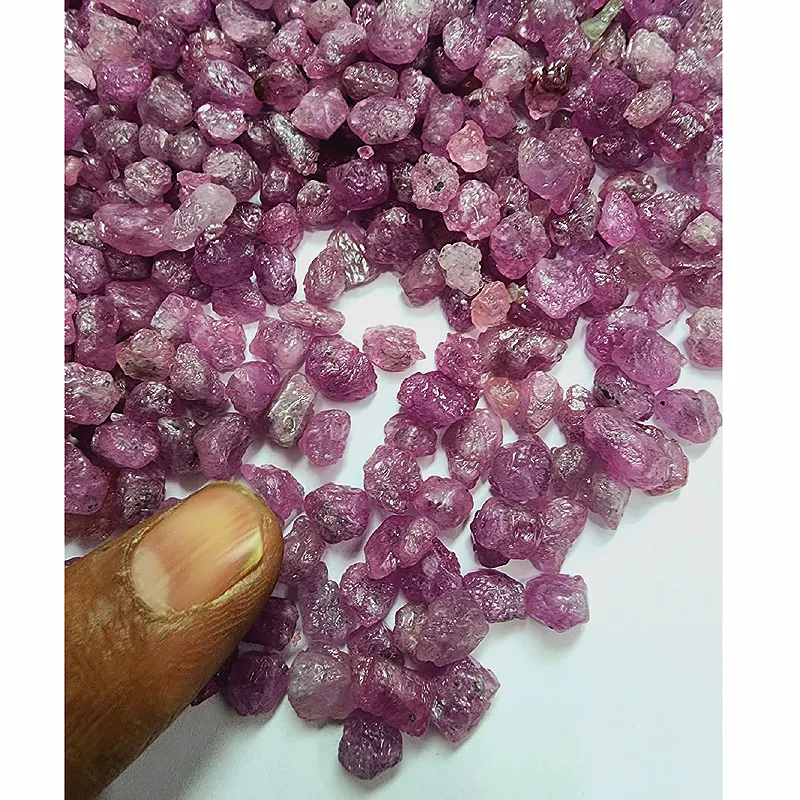 1200 pcs Of Bangkok pink sapphire 7mm to 11mm Rough 2400 cts lot Iroc Sales High Quality pink sapphire Raw material Gemstone