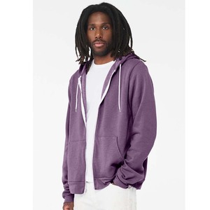 Bella toile douce homme hiver extérieur à capuche couleur unie fermeture éclair poche haut à manches longues automne mince sweat fermeture éclair à capuche - Product Image 4