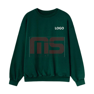 Venta al por mayor de algodón básico de mezcla de hombres de cuello redondo sudaderas logotipo personalizado Impresión de hombro caído moda Streetwear pulóver - Product Image 1