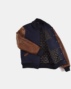 Blouson universitaire à manches en cuir de qualité supérieure avec logo personnalisé pour hommes blouson bombardier baseball Letterman veste d'hiver universitaire pour hommes - Product Image 3