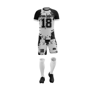 Conjuntos de camisetas de fútbol sublimadas personalizadas de fábrica OEM, uniformes de fútbol de poliéster 100%, envío rápido para ropa deportiva de equipo masculino - Product Image 3