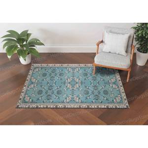 Alfombra con Estampado Floral - Decoración Vibrante para el Hogar, Alfombra Delgada No Tejida para Sala de Estar - Product Image 3