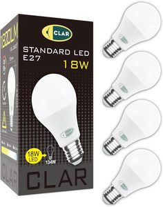 Clar-mạnh mẽ <span class=keywords><strong>E27</strong></span> dẫn bóng đèn 10W, 15W, 18W, 24W thay thế 120W-150W, nhấp nháy miễn phí, không Dimmable - Product Image 1