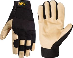 Guantes de cuero genuino PRI Unisex de doble grano de Palma térmicos/aislados ignífugos controladores de certificación de seguridad personalizados - Product Image 4