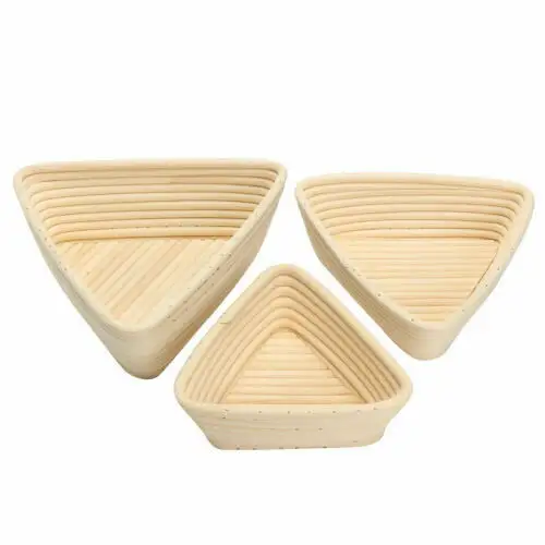 Hot Ecofriendly Proofing Basket Rattan Bread Banneton Basket Wood For Bakery Triangle Sourdough Banneton Baking & Pastry Tool