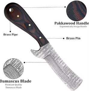 Handmade Damascus Steel Bull <b>Cutter</b> Hunting Knife Pakka Wood Handle Ambidextrous Design Modern Style PRESTIGE BLADES Kitchen - Product Image 3
