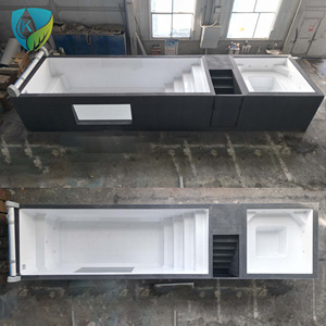Piscina Elevada de Lujo con Ventana de Vidrio, Piscina de Fibra de Vidrio Personalizada, Piscina Prefabricada para Exteriores, Piscina Infinita para Patio Trasero de Villa - Product Image 6