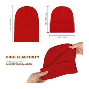 Unisex Knit <b>Beanie</b> Hat Warm Lightweight Plain Custom Logo OEM <b>Beanies</b> for <b>Streetwear</b> and Daily Wear - Product Image 6