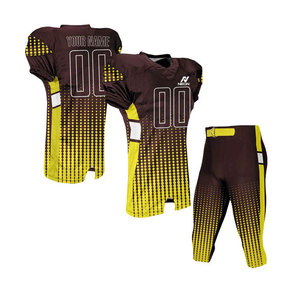 Uniforme de football américain respirant de haute qualité à bas prix, 100% polyester, pour vêtements de sport pour hommes adultes - Product Image 1