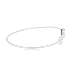 Black Onyx Gemstone Bangle Adjustable Peace Sign Sterling Silver Bangle Jewelry Manufacturer Supplier Classic Collection - Product Image 3