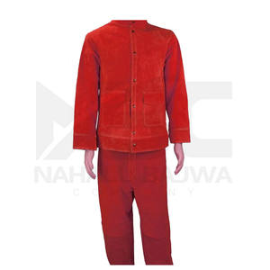 Vestes de soudage Offre Spéciale Vêtements de sécurité en cuir de vache fendu Combinaison de soudage résistante à la chaleur résistante aux flammes et combinaisons pour le corps. - Product Image 4