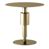 Table d'appoint en métal laiton couleur or et noir abat-jour Martini Table de chevet et table de chevet pour la décoration du salon et de la chambre à coucher