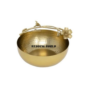 Tazón de Chocolate con Acabado Dorado Martillado, Tazón de Dulces Hecho a Mano de Primera Calidad, Tazón de Chocolate Clásico, Elegante y de Lujo - Product Image 1