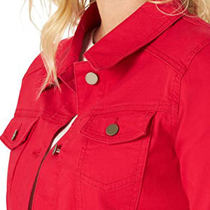 Chaqueta Vaquera de Mezclilla para Mujer, Talla XL, Estilo Hip Hop Informal de Invierno, Teñida, Transpirable, Ecológica, Tejido Suave, Gran Venta - Product Image 2