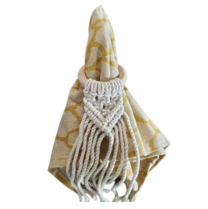 Ensemble de 6 ronds de serviette en macramé de couleurs multiples Boho porte-serviettes en coton tricoté à la main pour mariage et maison - Product Image 6