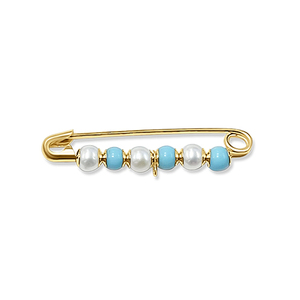 Broche en or pour bébé avec perle naturelle Bijoux pour enfants élégants - Product Image 1
