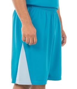 Custom Blue Sports <b>Shorts</b> with <b>White</b> Side Panel Quick Dry Breathable Polyester Athletic Gym <b>Shorts</b> for <b>Men</b> - Product Image 4