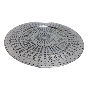 Nouveau plat et plateau de taille standard de couleur antique de nickel de plaque ronde en aluminium de service pour servir la nourriture dans l'hôtel de restaurant - Product Image 4