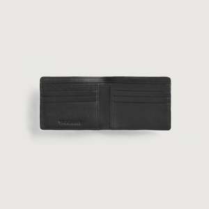 Black Genuine Leather <b>RFID</b> <b>Blocking</b> Bi-fold <b>Wallet</b> (Classic Luxury Simple Modern) - Product Image 4
