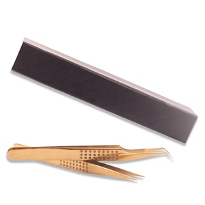 Pince à épiler professionnelle pour extensions de cils, design à pois, avec emballage en boîte, logo personnalisé, antistatique - Product Image 4