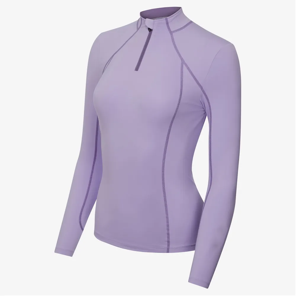 Vente en gros de logo personnalisé couche de base équestre manches longues hauts d'équitation chemise de spectacle de course séchage rapide équestre