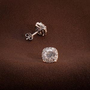 Meilleures ventes, boucles d'oreilles en diamant rond VVS cultivé en laboratoire certifié IGI, avec halo en or 14 carats, boucles d'oreilles pour femmes, bijoux au meilleur prix - Product Image 6