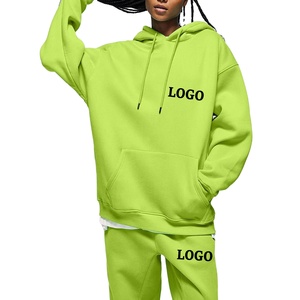 Nouveauté ensemble 2 pièces pour femmes survêtement en molleton de coton surdimensionné en gros comprenant un sweat-shirt pantalon de survêtement ensemble de survêtement de salon - Product Image 2