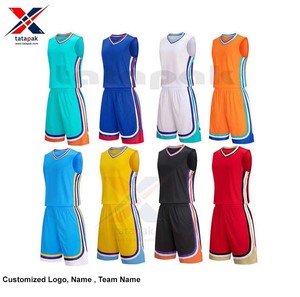 Uniformes de basketball personnalisés de qualité supérieure pour adultes, fabrication OEM officielle pour équipes, respirants, séchage rapide, évacuation de l'humidité, 100% - Product Image 1