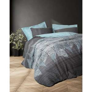 <b>Modern</b> Single Box Cotton <b>Duvet</b> <b>Cover</b> Set Arel Anthracite - Product Image 1