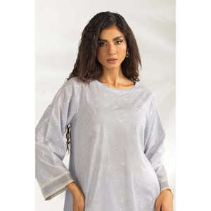 Conjunto Coordinado IPST-77139, Pantalones de Algodón Chifón con Bordado Cambric, Corte Ajustado, Talla Única (XXL/XL/Grande), para Primavera/Verano - Product Image 1