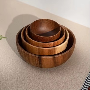 Bol en bois de qualité supérieure pour salade, fruits et collations Plat de service durable - Product Image 2