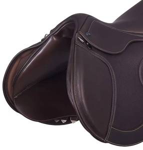 Silla de montar inglesa integrada hecha a mano, cosida en marrón oscuro y blanco, Ashmira, para equitación y carreras de caballos, India, venta al por mayor, gran éxito de ventas - Product Image 3