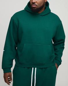 Conjunto Deportivo Informal para Hombre, Estilo Urbano, Impresión DTG, Felpa Técnica, Color Sólido, Hombros Caídos, Sudadera con Capucha y Pantalones Deportivos, Ecológico - Product Image 2