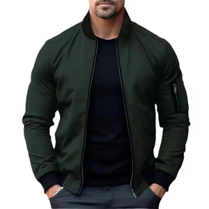 Veste pour hommes vestes pour hommes Sports Windbreaker Zip Up Coat avec poches Vêtements Printemps Automne Blousons bombardiers pour hommes - Product Image 1