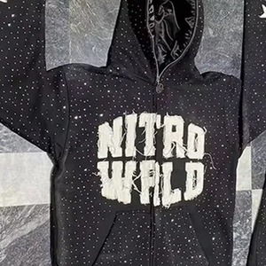 Conjunto Deportivo Premium con Pedrería para Hombre, Estilo Urbano, Impresión Personalizada, Sudadera Holgada Extra Grande y Pantalones Deportivos - Product Image 5