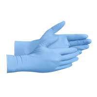 Gants jetables en latex naturel Bergamot 300 mm, haute protection, certifiés CE pour les soins de santé, fabriqués en Malaisie, bleus, tailles XS-XL
