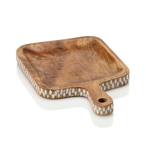 Plateau de service miniature en bois de manguier - Product Image 5