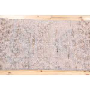 Turkish 2.3x11.1 ft <b>Rug</b>, <b>Runner</b> Vintage <b>Rug</b>, Gray Brown Paisley <b>Rug</b> - Product Image 2
