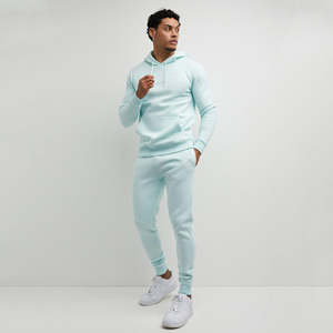 Ensemble survêtement jogging en coton de haute qualité pour homme, sur mesure, vente en gros, OEM, vêtements d'hiver, pull léger, fermeture éclair de fitness - Product Image 2