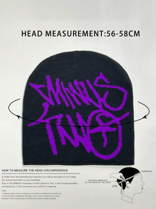 Mejor Precio Bajo MOQ Logotipo personalizado Jacquard Beanie Fabricantes All Over Print Beanie Fold Cuffless Winter Skull Knitted Hat, - Product Image 5