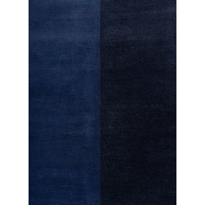 Alfombra de Lana Anudada a Mano Azul Sthir AIWL-3012 Rectangular 9x12 con Patrón Abstracto para Decoración de Sala de Estar y Uso en Pasillos - Product Image 3