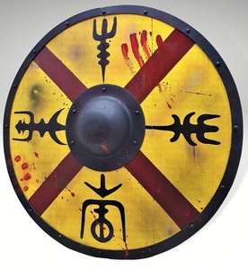 Vikings médiévaux fait à la main pleine taille bois et acier doux bouclier guerrier armure bataille prêt rond conception armure templier bouclier - Product Image 4